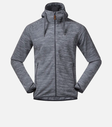 Hareid Fleece Jacket Herre "Aluminium" - Bergans