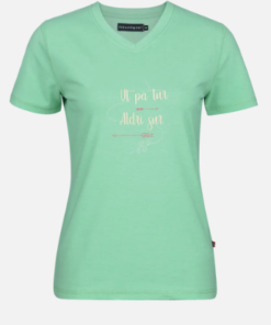 Varde T-Shirt m Print Dame "Tur/Absinthe Green" - Jotunheim