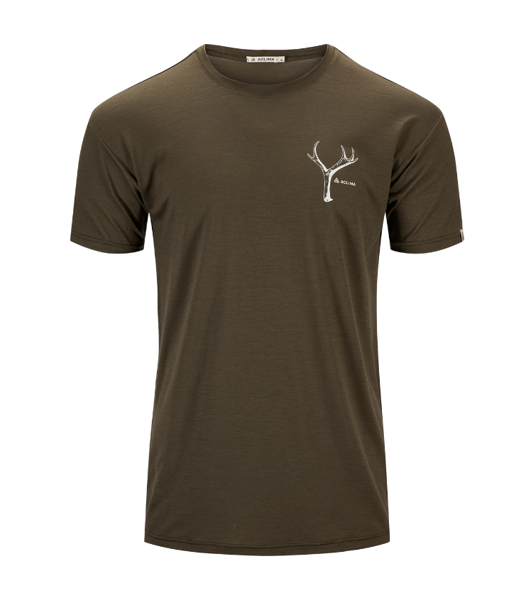 Lightwool 140 Classic Tee Antler M´s "Tarmac" - Aclima