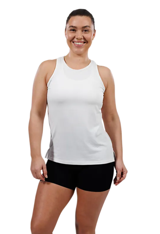 Milano Sleeveless Top "White" - Workout