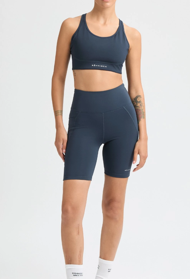 Flattering High Waist Bike Tights "Space Navy" - Röhnisch