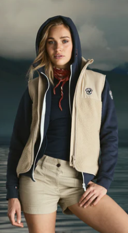 Sabine Teddy vest dame "Sand"-Les arcs