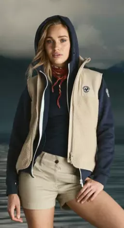Sabine Teddy vest dame "Sand"-Les arcs