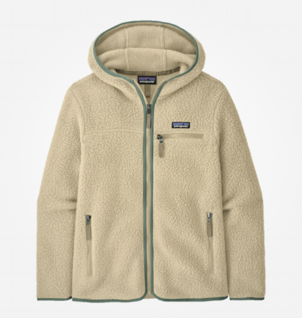 W´s Retro Pile Hoody "Natural w/Ellwood Green" - Patagonia