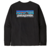 M's L/S P-6 Logo Responsibili-Tee "Black" - Patagonia