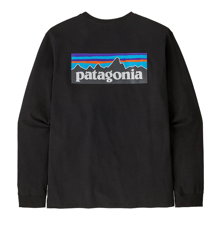 M's L/S P-6 Logo Responsibili-Tee "Black" - Patagonia