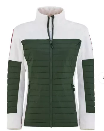 Mia hybrid jacket w "white/olive"- les arcs