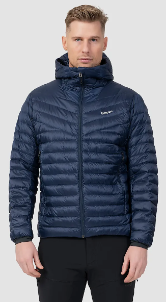 Rabot Light Down jacket Hood Men "Navy Blue" - Bergans