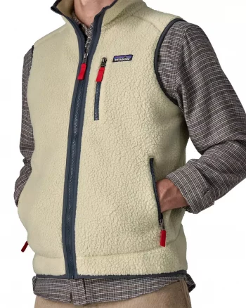M´s Retro Pile Vest "Pelican w/Smolder Blue" - Patagonia