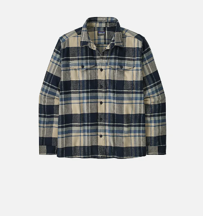 M´s Fjord Flannel Shirt "Hibernate: Sunken Blue" - Patagonia