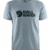 Logo T-Shirt M "Uncle Blue Melange" - Fjällräven
