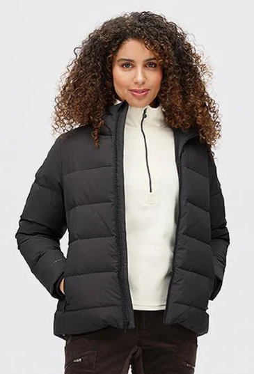 Aurora Dunjakke dame "sort"- Twentyfour