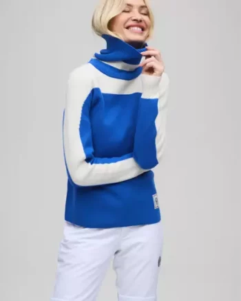 Odette roll neck W "Blue"- Les Arcs