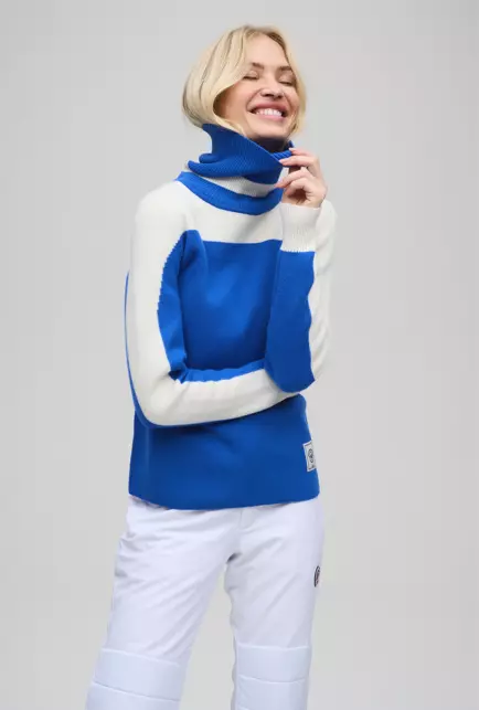 Odette roll neck W "Blue"- Les Arcs