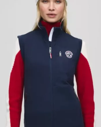 Micheline Fleece Vest w "navy"- Les arce
