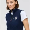 Micheline Fleece Vest w "navy"- Les arce