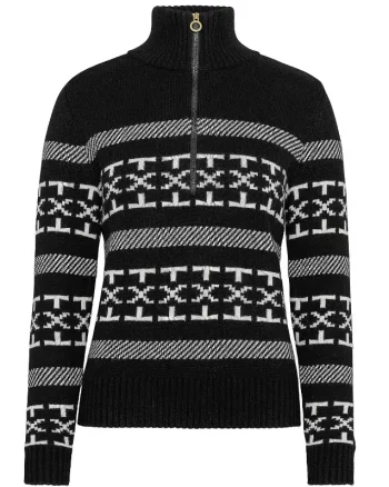 Dalsbygda Woolmix Halfzip Sweater "Black" - Johaug