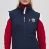 Micheline Fleece Vest w "navy"- Les arce