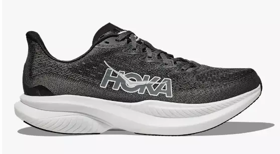 W Mach 6 wide "Black/white"- Hoka