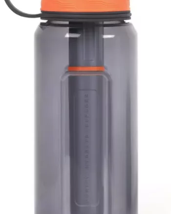Vannflaske Med Rensende Filter "Black/Orange" 1 L - Lifesystems
