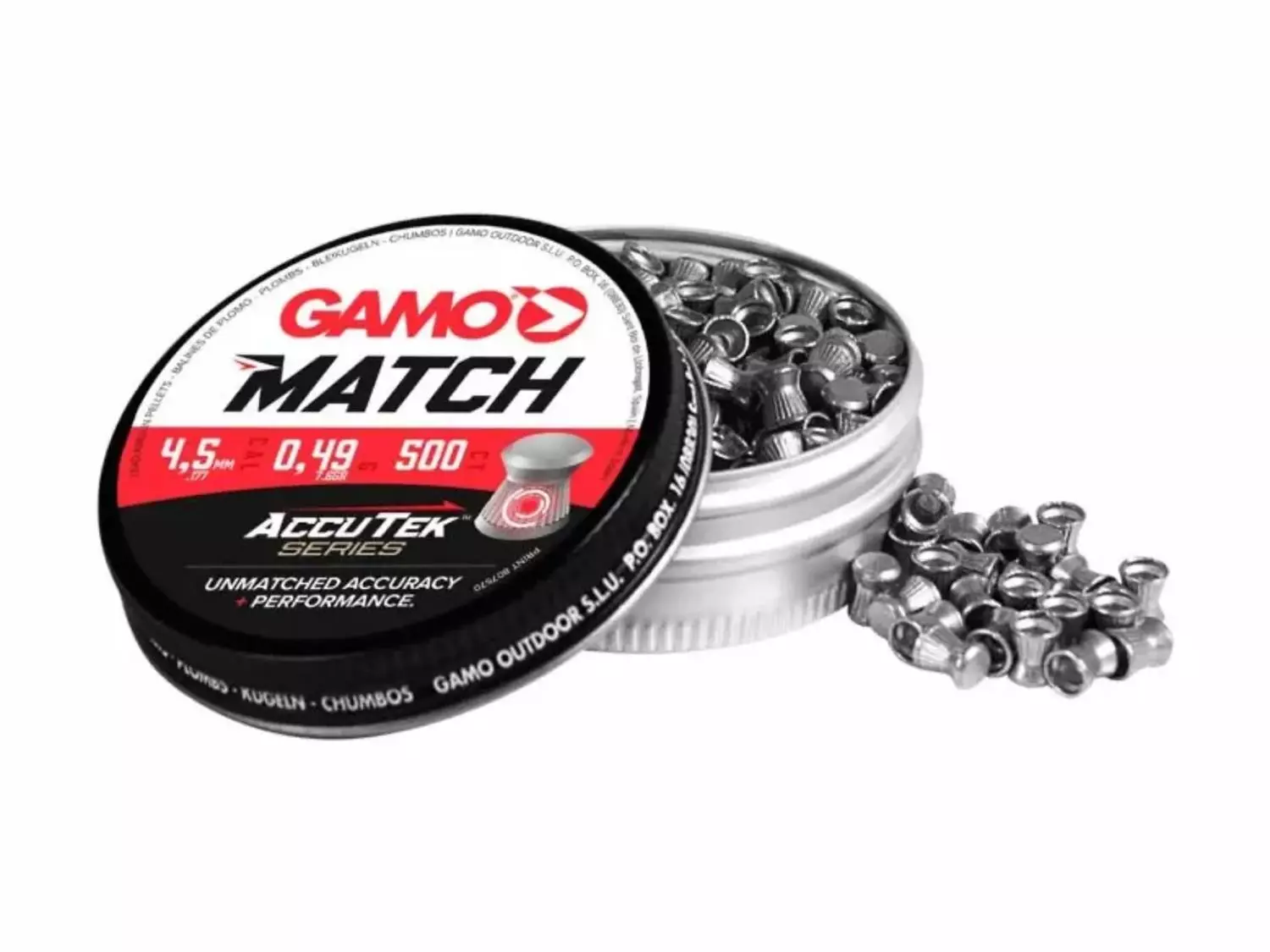 Gamo AccuTek Match 4,5 - 500 Stk./Boks-Luftgeværkuler