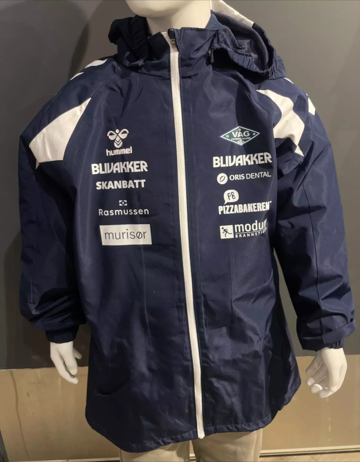 hmlCORE 2.0 All-Weather Jacket Junior Marine/white"- Hummel