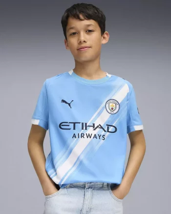 MCFC Home Jersey Replica Jr "Team Light Blue-PUMA White" - Puma