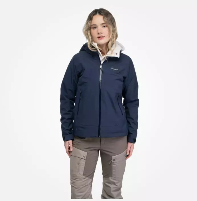 Essentials 3L Shell Jacket Women "Navy Blue" - Bergans