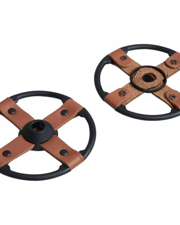 Trinse lærkryss brun pr par