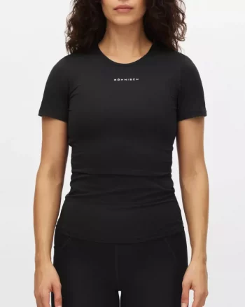 Jacquard SS Top "Black" - Röhnisch