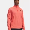 Tech Textured 1/2 Zip "Venom red" - Under Armour