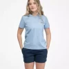 Logo Cotton Tee Women "Cool Blue" - Bergans