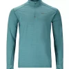 Hillon M Melange Midlayer "Adriatic Blue" - Workout