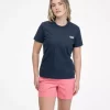 Logo Cotton Tee Women "Navy Blue" - Bergans