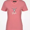 Varde T-shirt m Print Dame "Geita/Tea Rose" - Jotunheim