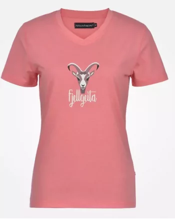 Varde T-shirt m Print Dame "Geita/Tea Rose" - Jotunheim
