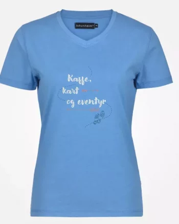 Varde T-shirt m Print Dame "Kaffe/Silver Lake Blue" - Jotunheim