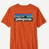 M P-6 Logo T-shirt "Coal Orange" - Patagonia