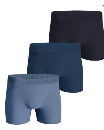 Cotton Stretch boxer 3 pk "blå"- Bjorn Borg