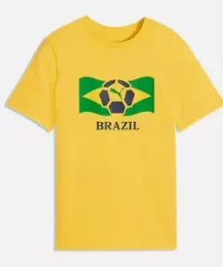 Fanpack Shortsleeve Tee jr "Pele Yellow-Fast Green"- Puma