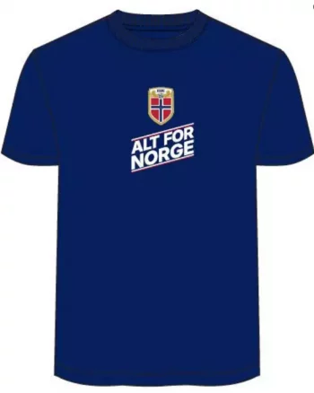 Norges Fotballforbund NFF T-shirt "Alt for Norge" "Blå" Voksen