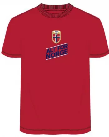 Norges Fotballforbund NFF T-shirt "Alt for Norge" "Rød" Voksen