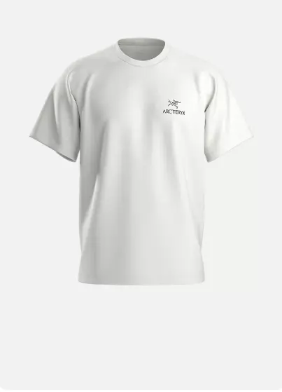 Kragg SL Cotton Bird Word SS "White Light/Black" - Arcteryx