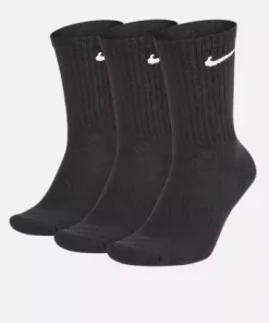 U NK EVERYDAY CSH CRW 3PR 132 "BLACK/WHITE" - Nike