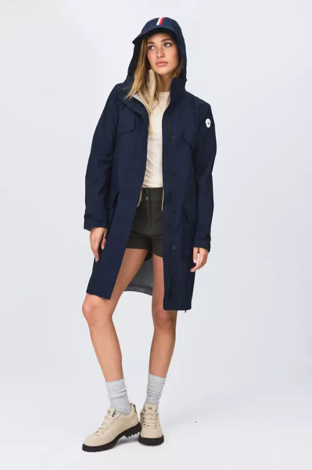 Marthe rain Coat W "Navy" - Les Arcs
