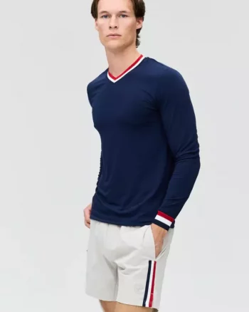 Philbert V-Neck M "Navy" - Les Arcs