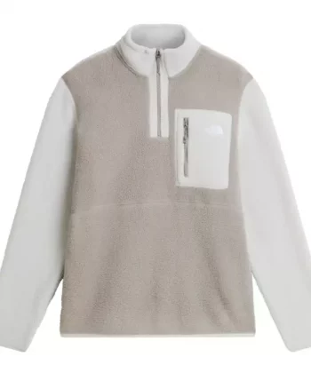 M YUMIORI 1/4 ZIP "STONE SLAB/CUMULUS CLOU" - The North Face