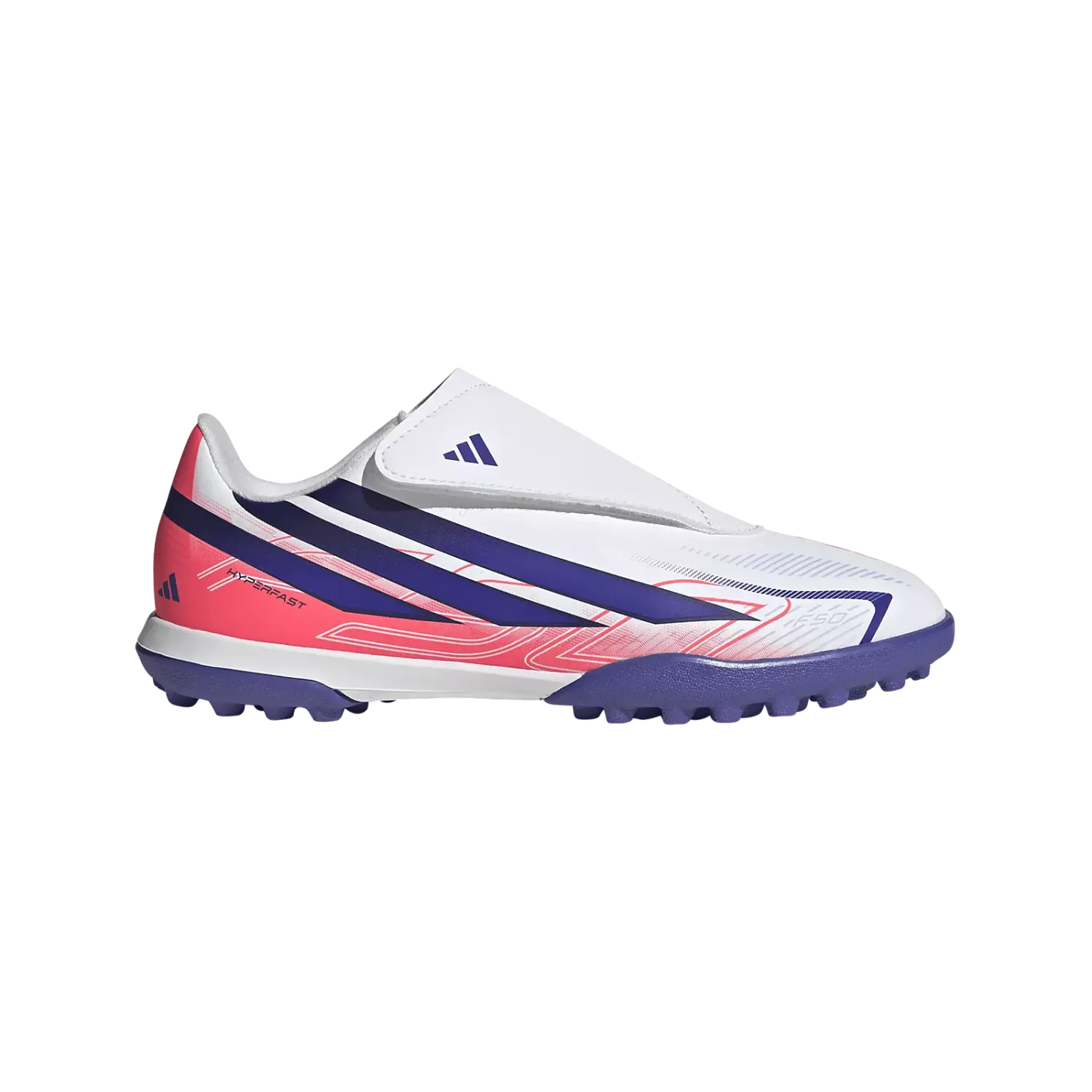 F50 Hyperfast club vel TF junior " FTWWHT/SOLPUR/SOLTUR"-Adidas