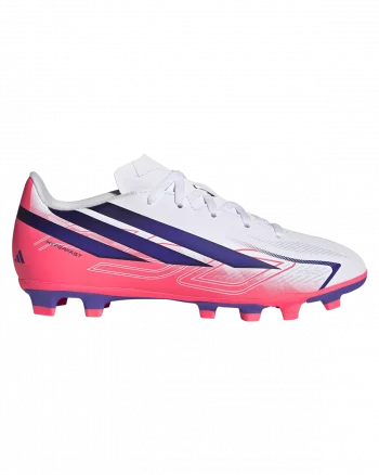F50 Hyperfast club FG/MG junior "FTWWHT/SOLPUR/SOLTUR"-Adidas