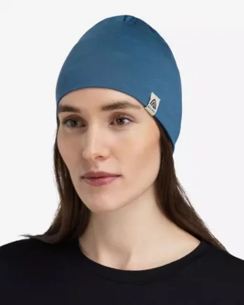 LightWool 140 Relaxed Beanie "Blue Fusion" One Size - Aclima